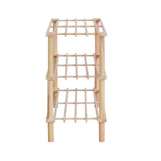 Schuhregal 3 Ebenen Anea Holz Natur 