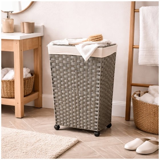 Wäschesammler 40 Liter Briena Grau 