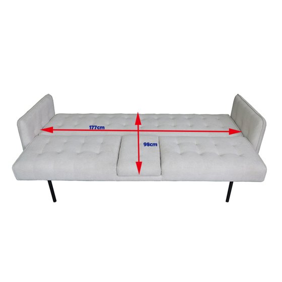 Sofa mit Knopfsteppung Elouisa Grau 