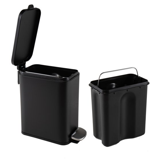 Pedalmülleimer Modern 5 Liter Schwarz 