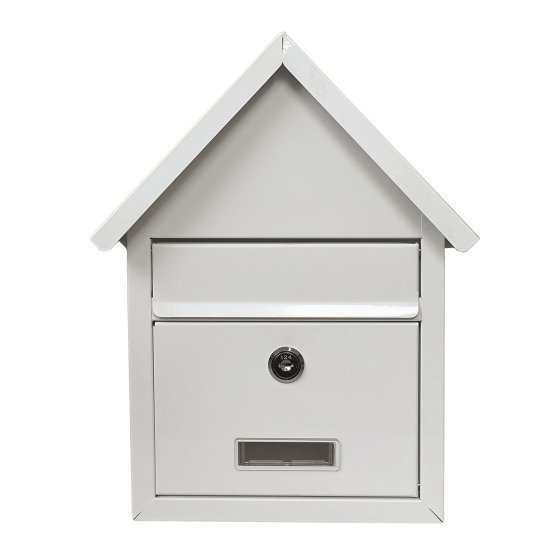 Briefkasten Amin Weiß mit Spitzdach 
