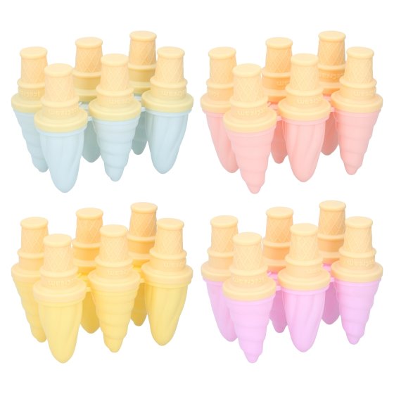 Softeisform 6x 60ml., farbig sortiert Kunststoff 