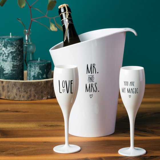 Sektglas 100 ml mit Druck CHEERS No. 1 LOVE 