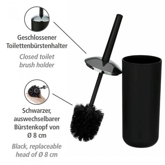 Bad-Accessoire-Set Mod. Brasil Schwarz 4-teilig, für einheitliche Badausstattung 