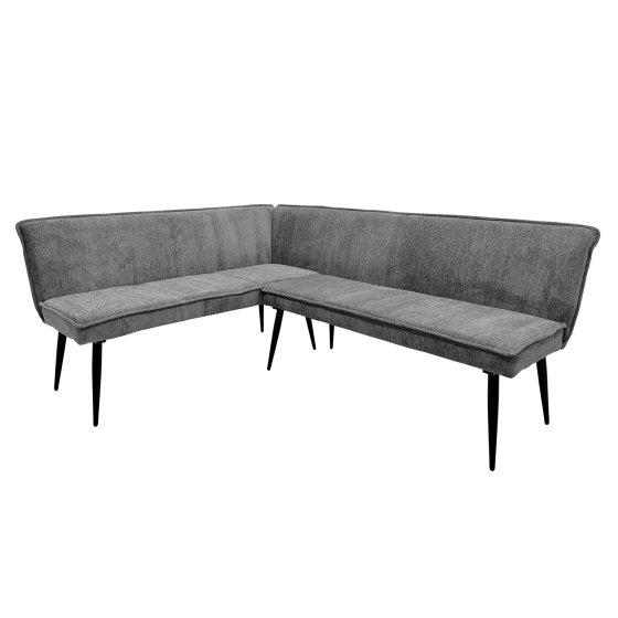 Eckbank 154 x 195 cm Mesilla Blaugrau kurzer Schenkel links 