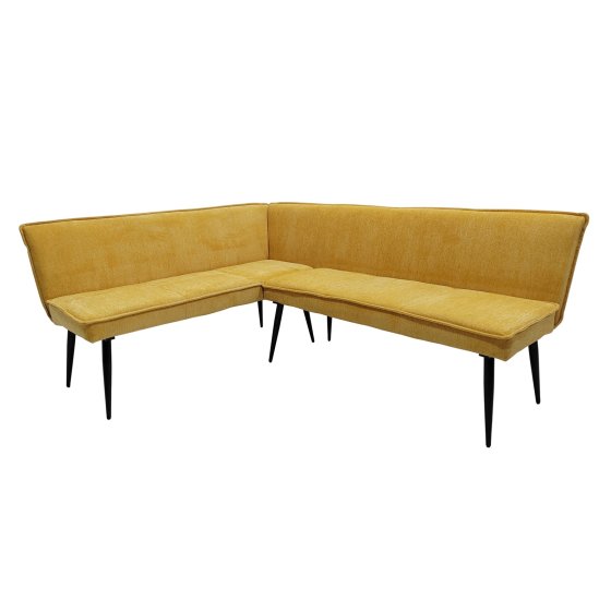 Eckbank 154 x 195 cm Mesilla Gelb kurzer Schenkel links 