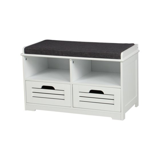 Schuhschrank weiß mit Sitzfläche 