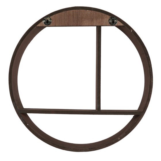 Wandregal Ø 37 cm Holz Dunkelbraun 