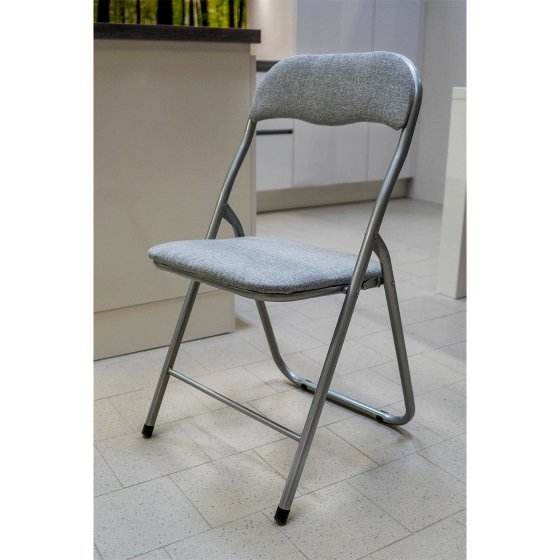 Klappstuhl 2er Set Dima Fabric Grau 