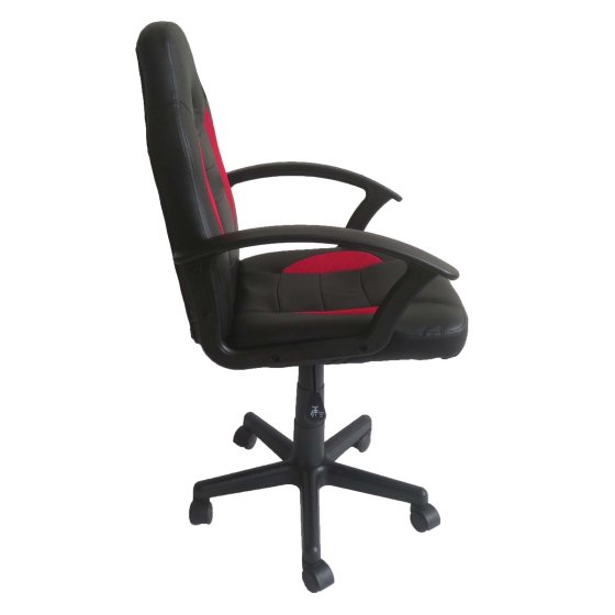 Schreibtischstuhl Junior höhenverstellbar ergonomischer Drehstuhl Schwarz-Rot 