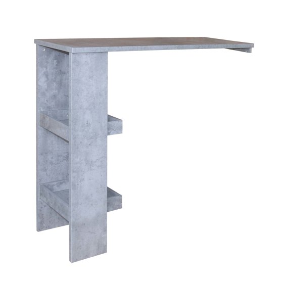 Bartisch mit Stauraum modern mit Ablagefächern in Beton 