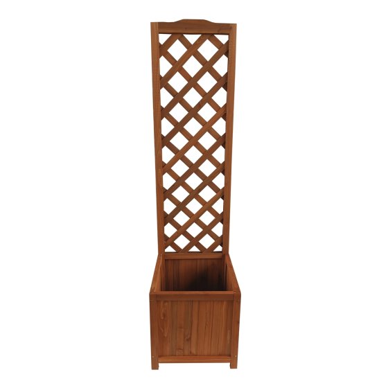 Pflanzkasten mit Rankgitter aus Holz Blumenkasten für Terrasse, Balkon und Garten 