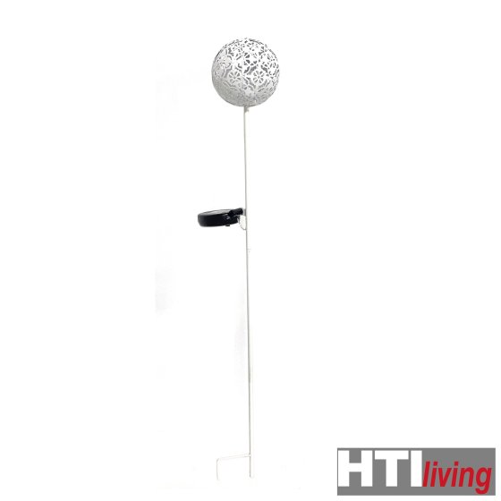 Solarlampe 2er Set Luna Flower Weiß 