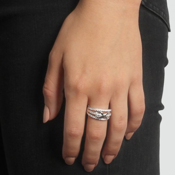 Ring Silber 925 rhodiniert mit Unendlichkeitssymbol 