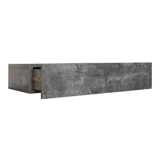 Wandregal mit Schublade 60 cm Betonoptik 
