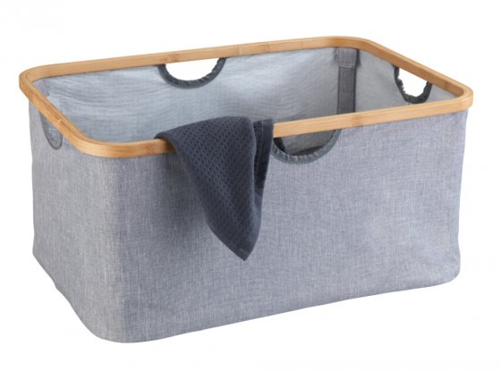 Wäschekorb Mod. Bahari aus Bambus, Wäschekorb, faltbar, 50 l