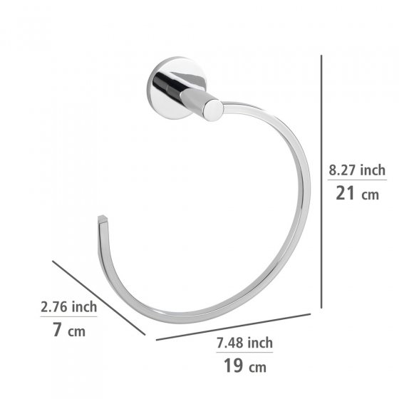 UV-Loc® Handtuchring Mod. Isera, Befestigen ohne Bohren mit innovativem Klebesystem