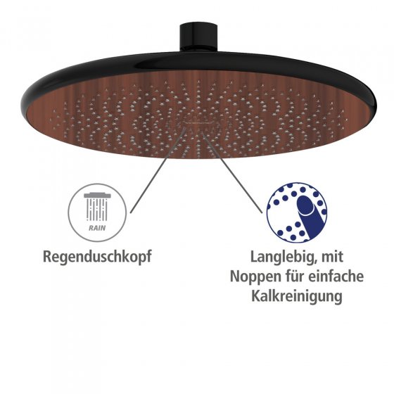Regenduschkopf Watersaving Wood, Ø 22,5 cm 