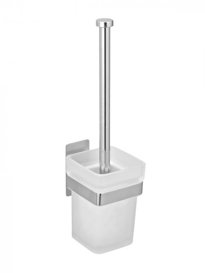 Turbo-Loc® WC-Garnitur Genova Shine, abnehmbarer Behälter aus satiniertem Glas