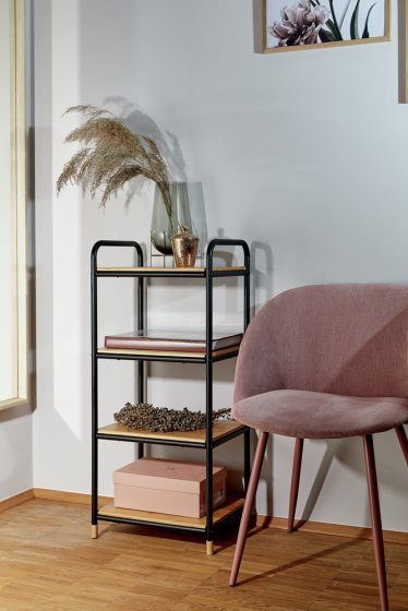 Regal Mod. Loft aus Bambus mit 4 Etagen, Badezimmerregal, Wohnregal