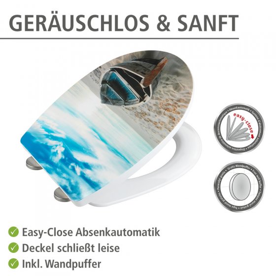 WC-Sitz Boat High Gloss, aus bruchstabilem Thermoplast