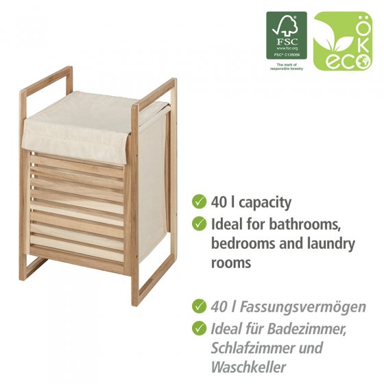 Wäschetruhe Mod. Acina, aus FSC® zertifiziertem Akazienholz