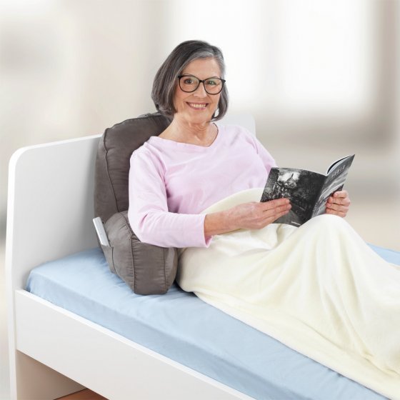 Rückenkissen mit Armlehnen, Rückenstützkissen mit extra-hoher Rückenlehne 