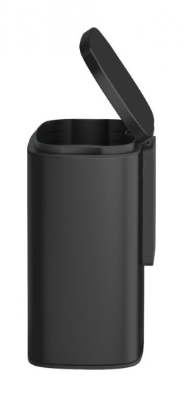 Wand-Kosmetikeimer Mod. Sare Schwarz 5 L, Easy Close Absenkautomatik 