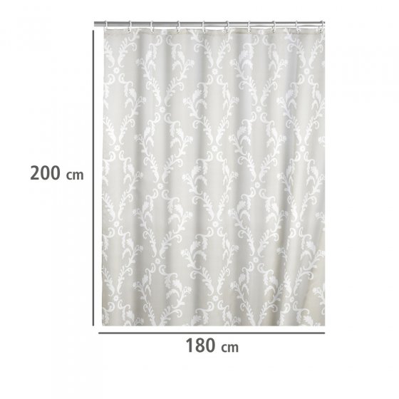 Anti-Schimmel Duschvorhang Mod. Baroque, Textil (Polyester), 180 x 200 cm, waschbar