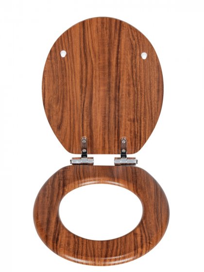 WC-Sitz Mod. Chestnut Braun, aus FSC® zertifiziertem MDF 
