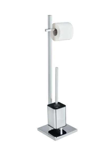Stand WC-Garnitur Mod. Quadro, aus Edelstahl 