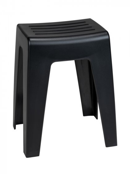 Badhocker Mod. Kumba Schwarz, stabile Qualität aus Kunststoff 