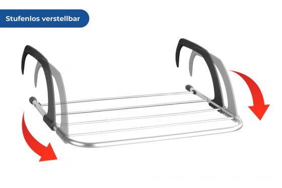 Wäschetrockner und Ablage 2in1, Gesamttrockenlänge: 3 m