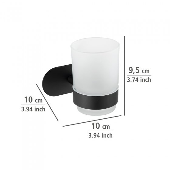 Turbo-Loc® Zahnputzbecherhalter Mod. Orea Uno Black, Befestigen ohne bohren