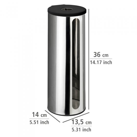 Turbo-Loc® Edelstahl Ersatzrollenhalter Mod. Detroit, rostfrei, Befestigen ohne bohren 