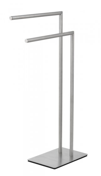 Handtuchständer Mod. Recco Edelstahl satiniert, schwere Bodenplatte für sicheren Stand