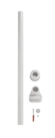 Deckenstütze für Duschstange Weiß 57 cm, für Stangen mit Ø 2 / 2,5 cm 