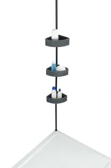 Teleskop-Eckregal Mod. Villata, mit 3 Körben aus hochwertigem Polyresin 