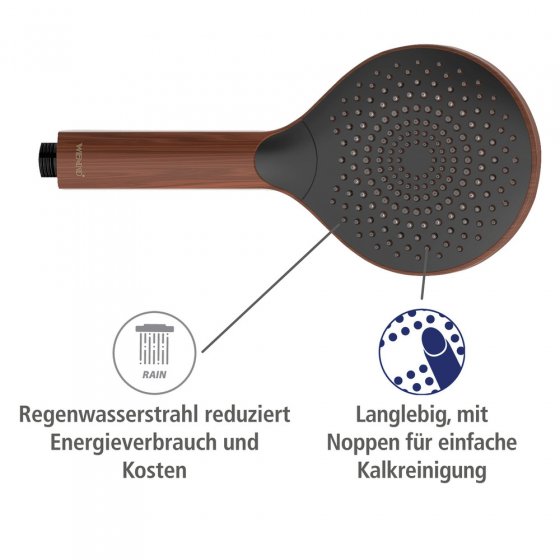 Duschkopf Watersaving Wood, Ø 12 cm 