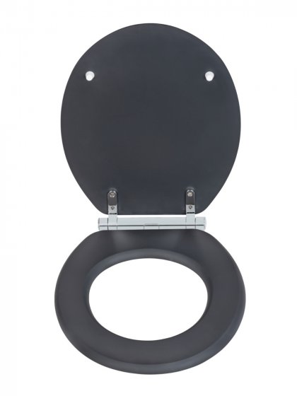 WC-Sitz Mod. Morra Anthrazit Matt, Universalform, aus massivem MDF 