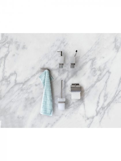 Turbo-Loc® Seifenspender Mod. Genova Matt, abnehmbarer Seifenspender aus satiniertem Glas 