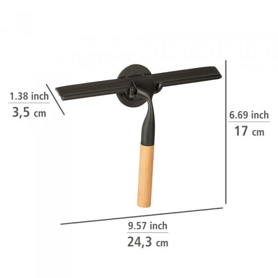 Turbo-Loc® Badezimmerwischer Mod. Bambusa, aus Bambus und Edelstahl