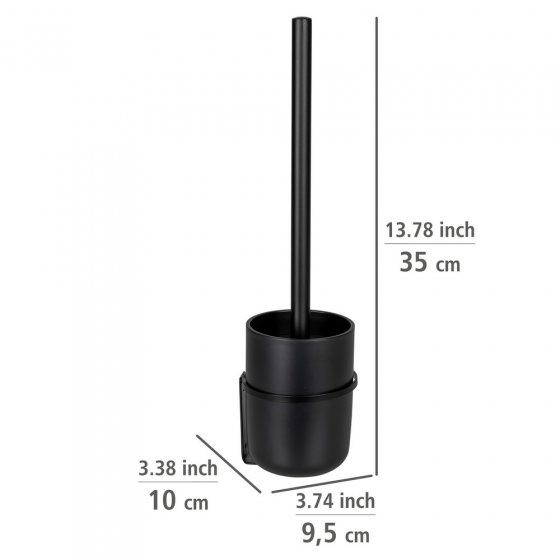 Turbo-Loc® WC-Garnitur Mod. Carpino Schwarz, Befestigen ohne Bohren 