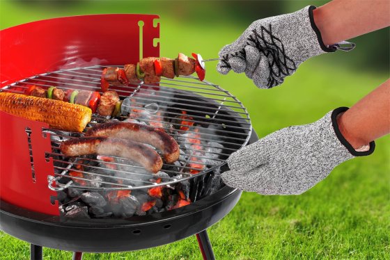 2in1 Hitze- & Schneidschutz Handschuh Herren 1 Paar, hitzebeständig, schnittfest 