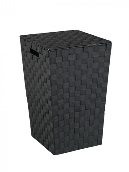 Wäschetruhe Mod. Adria Square Schwarz, 48 ltr. Fassungsvermögen 