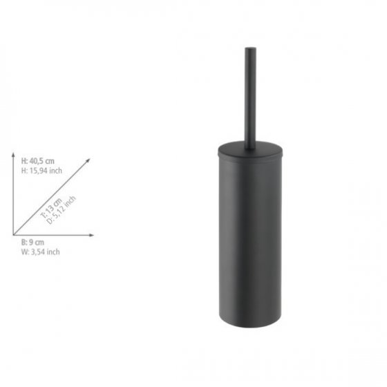 WC-Garnitur Mod. Bosio geschlossen Edelstahl Black matt, rostfrei 