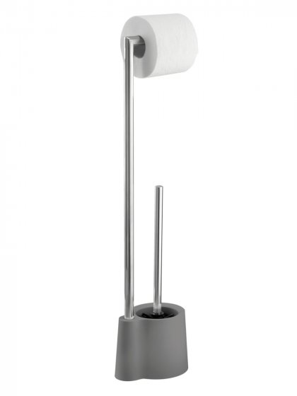 Stand WC-Garnitur Mod. Avola Grau, aus rostfreiem Edelstahl