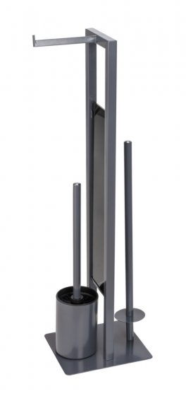 Stand WC-Garnitur Mod. Rivalta Grau, Platte aus Sicherheitsglas 