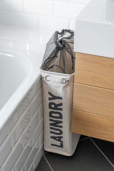 Wäschesammler Mod. Corno Beige, Wäschekorb, 43 l 
