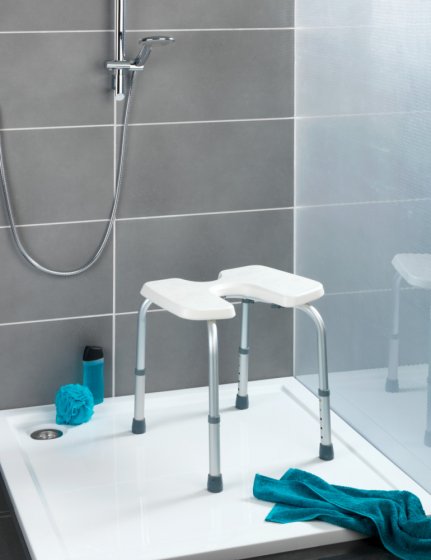 Hygienehocker Mod. Secura, höhenverstellbar, 120 kg Tragkraft